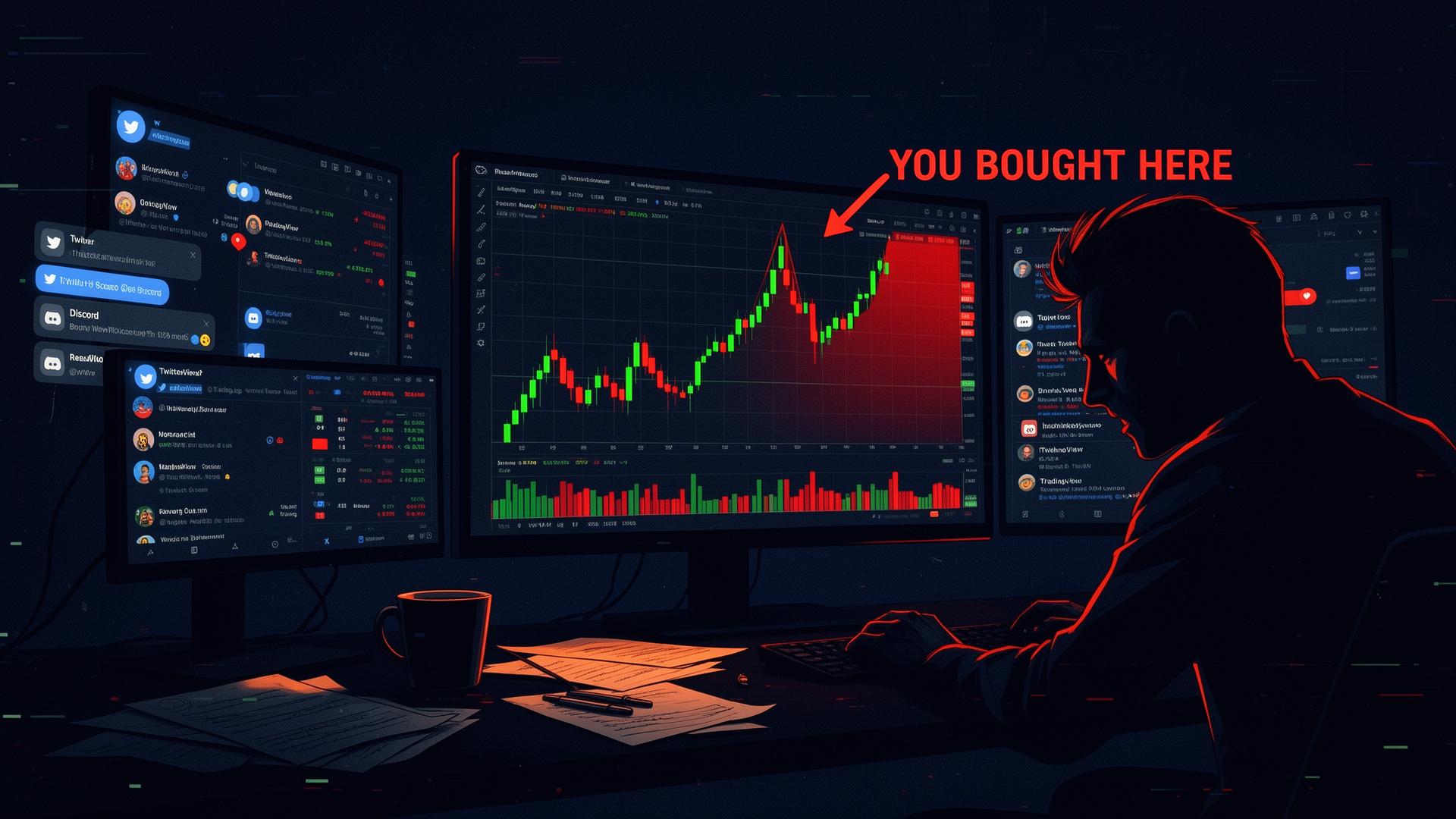 A retail trader buying the top — exit liquidity for smart money